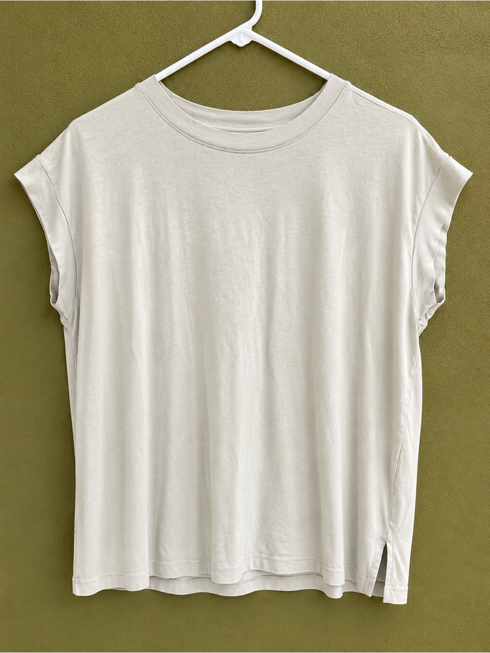 a new day Light Cream Cap-Sleeve Crewneck Tee